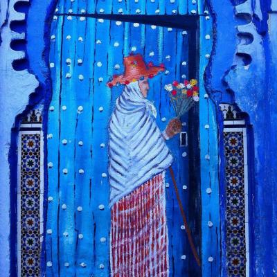 Marrocos - Porta em Chefchaouen