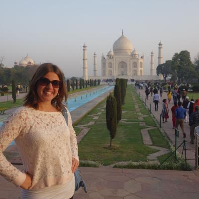 Índia - Giuliana no Taj Mahal