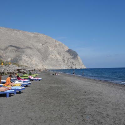 Grécia - Perissa Beach em Santorini