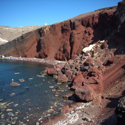 Grécia - Santorini, na praia Vermelha