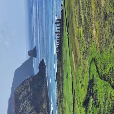 Ilha de Páscoa - Vista da montanha para Tonariki